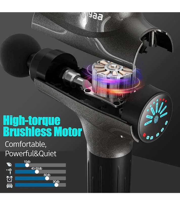 Athleum Y12 Percussion Massage Gun With 19 Attachments