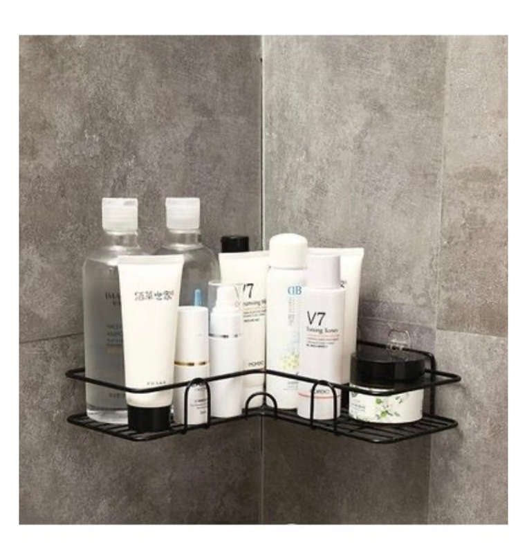Masisonware Black Stainless Steel Corner Shower Caddy (Pack of 2)