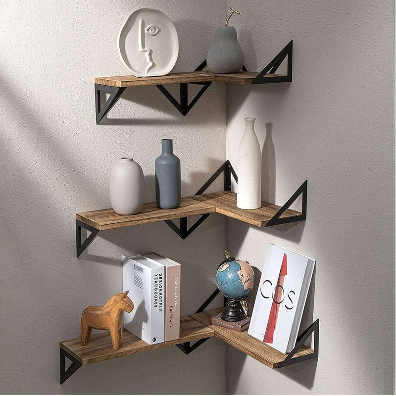 Maisonware Wall Mounted Shelves- Set of 3 - Wood