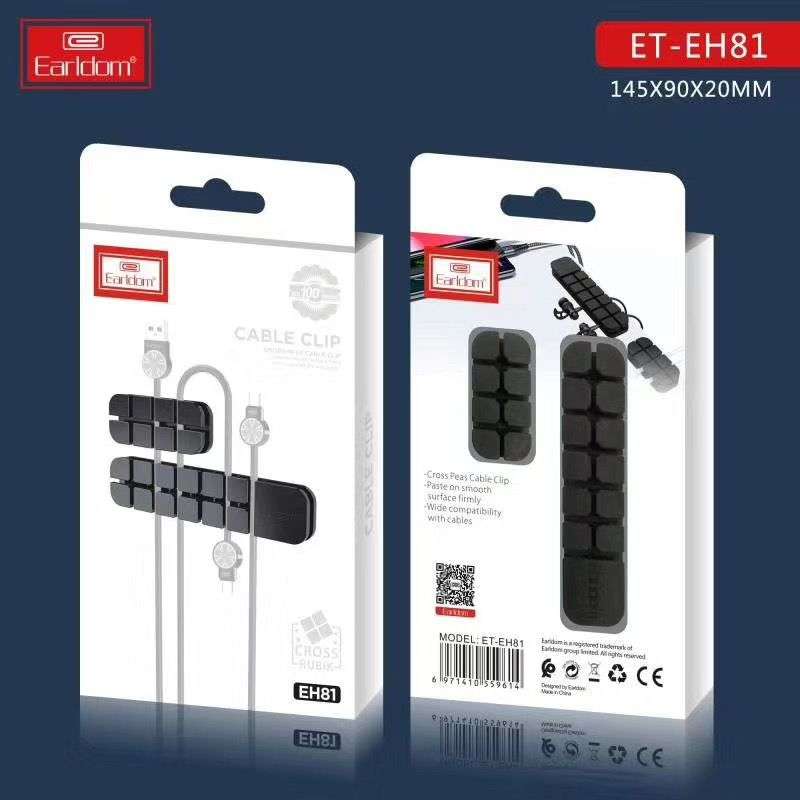 Flexible Earldom Cable Organising Self-Adhesive Clip EH-81