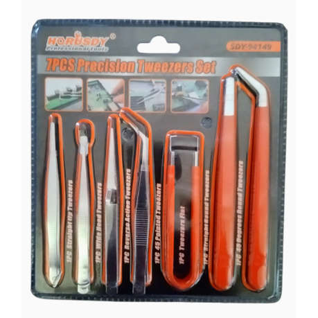 7 Piece Precision Tweezer Set