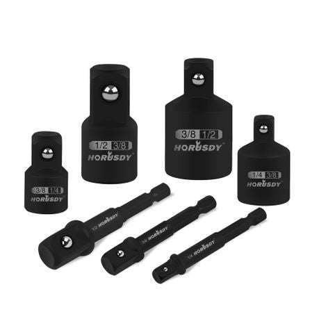 HORUSDY 7Pcs Impact Power Drill Socket-Adapter Set - Hex-Shank