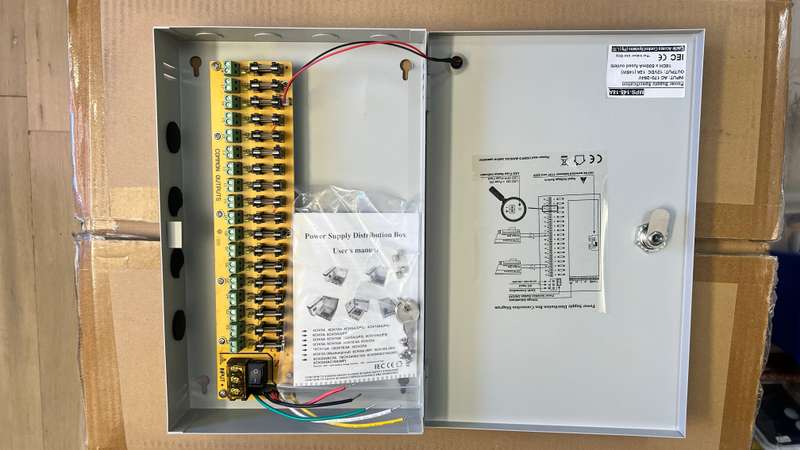 18 Channel CCTV Power Supply Distribution Box/Camera Power Box and distribution board only