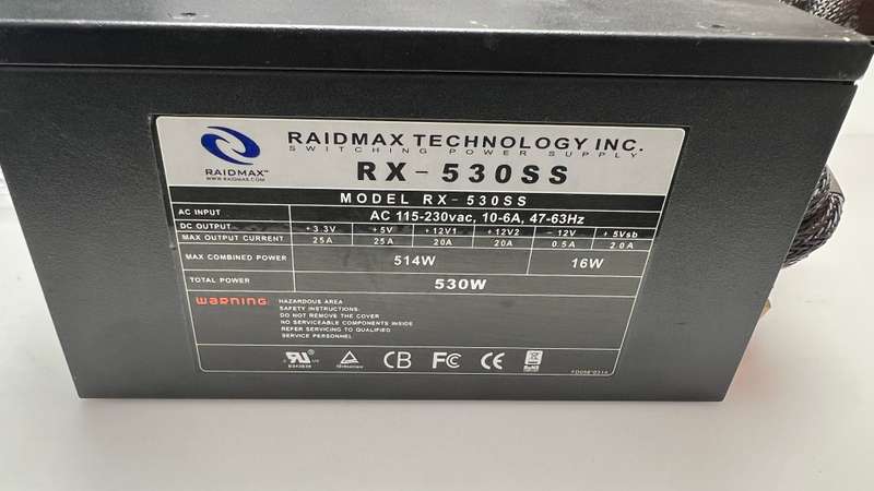 Raidmax RX530SS 530W Power Supply (A-Grade)