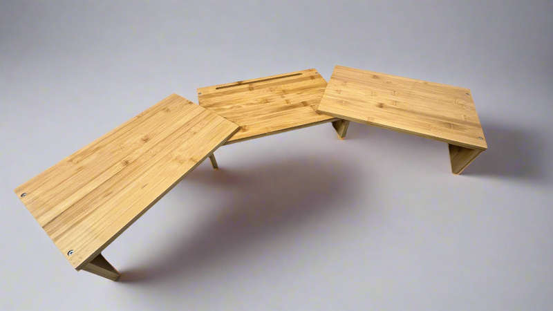 Bamboo Sliding/Adjustable Monitor Riser and Desk Organizer