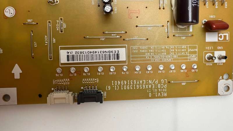 LG 55UB8500-UA TV Power Board EAX65613901(1.6)