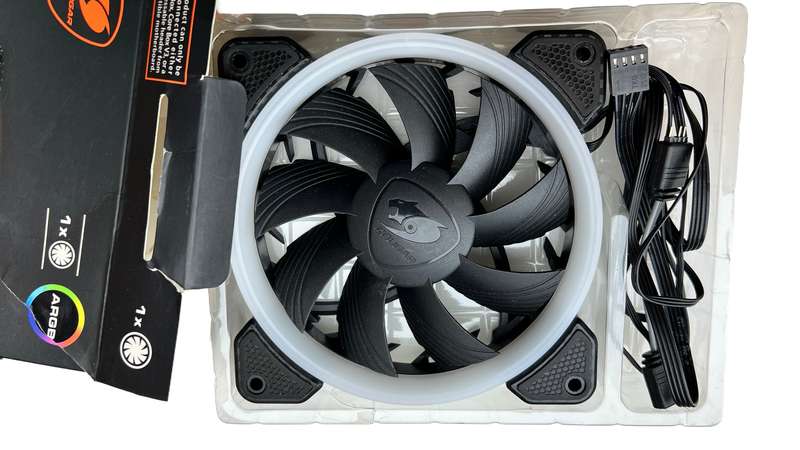 5xCougar Gaming Vortex ARGB VK120 PWM HDB Radiator/Case Fans (ARGB Faulty!!! -NEW Open Box)