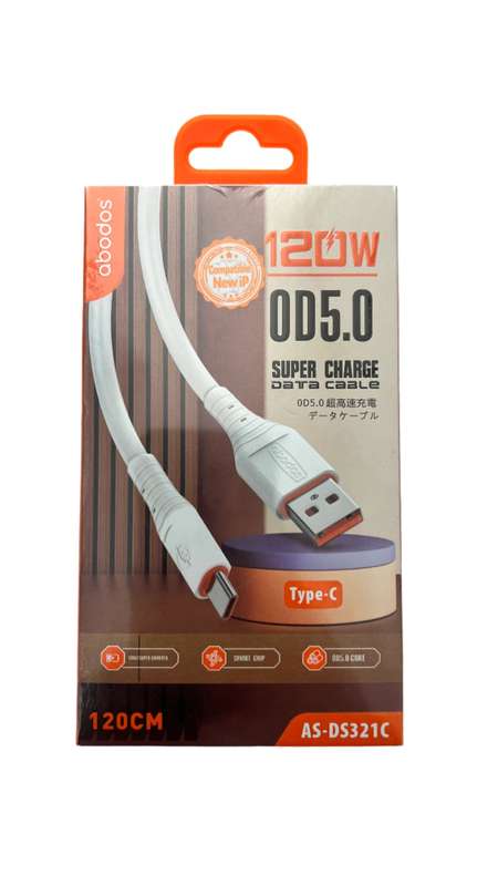 Abodos Super Charge USB to Type-C Cable - AS-DS321C - White