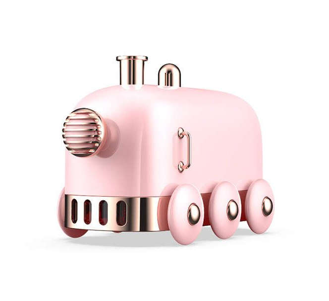 Humidifier - Retro Mini Train with Sound and Night light. - Soft Pink