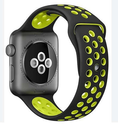 Hoco Sports 42mm Watch Strap for Apple- Black and Yellow