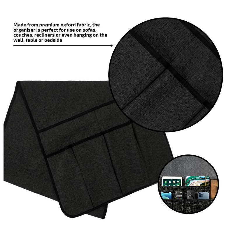 Maisonware 6 Pocket Armrest Caddy Remote Control Holder and Organise