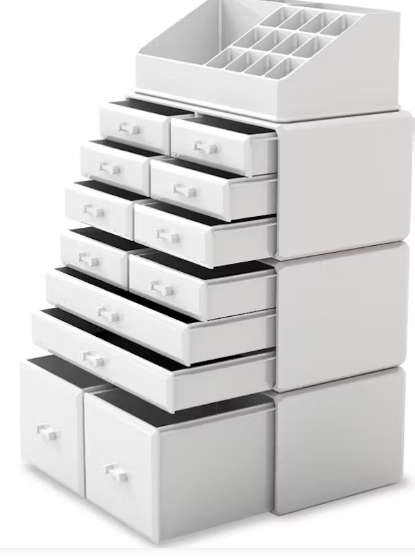 Styleberry 4-Piece Detachable Makeup Storage Drawer Set