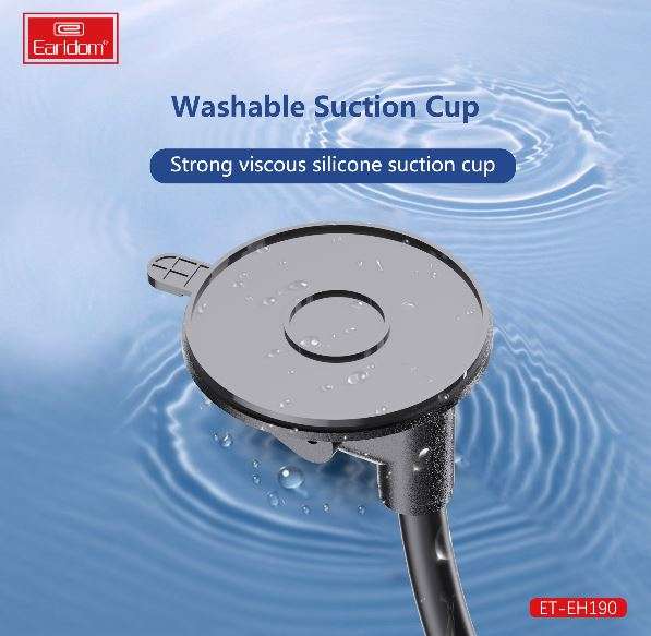 Dual Use Suction Cup With Air Outlet Cellphone Holder- Black