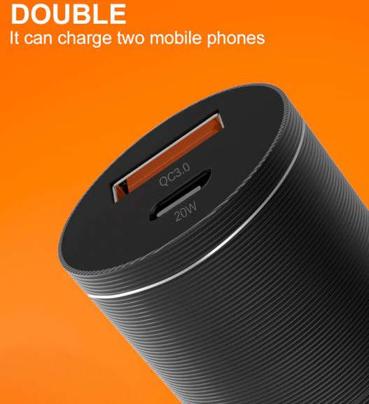 WUW - T76 - USB + Type-C Output Car Charger