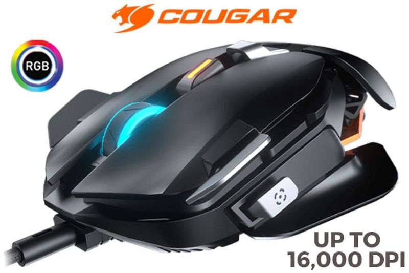 Cougar DUALBLADER Fully Customizable 16000 DPI Optical Gaming Mouse / Evolutionary DYNASTRUT Desi...