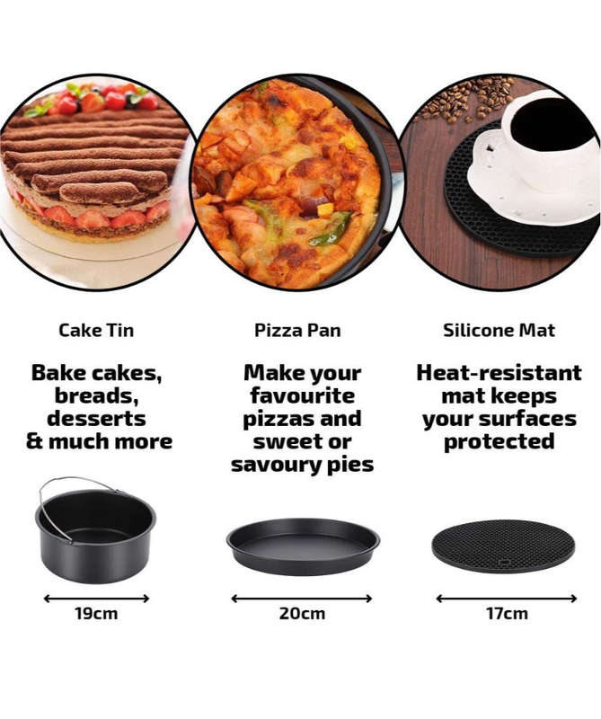 Maisonware Universal Air Fryer Accessories Set  125 pieces