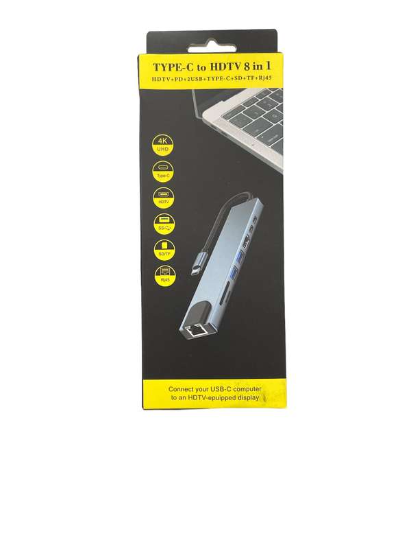 Type C to HDTV 8 in 1 Adapter