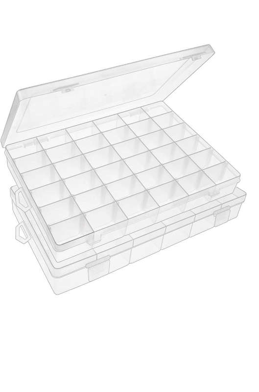 Maisonware 36 Grid Plastic Jewellery Stationary Crafts Organiser