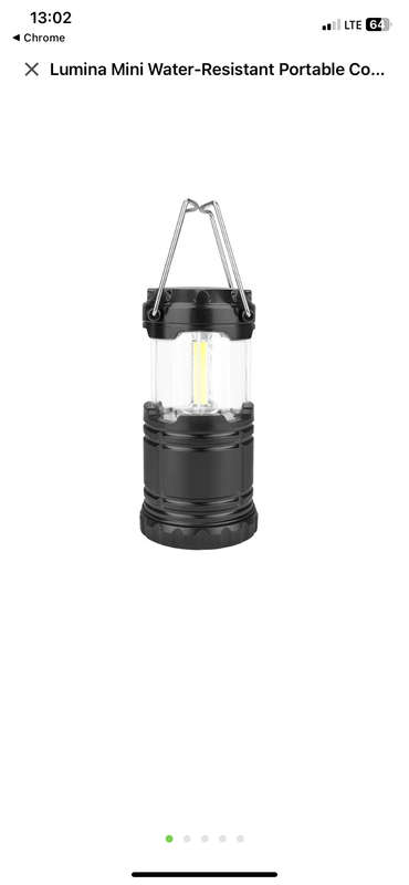 Lumina Mini Water-Resistant Portable Collapsible LED Lantern Torch