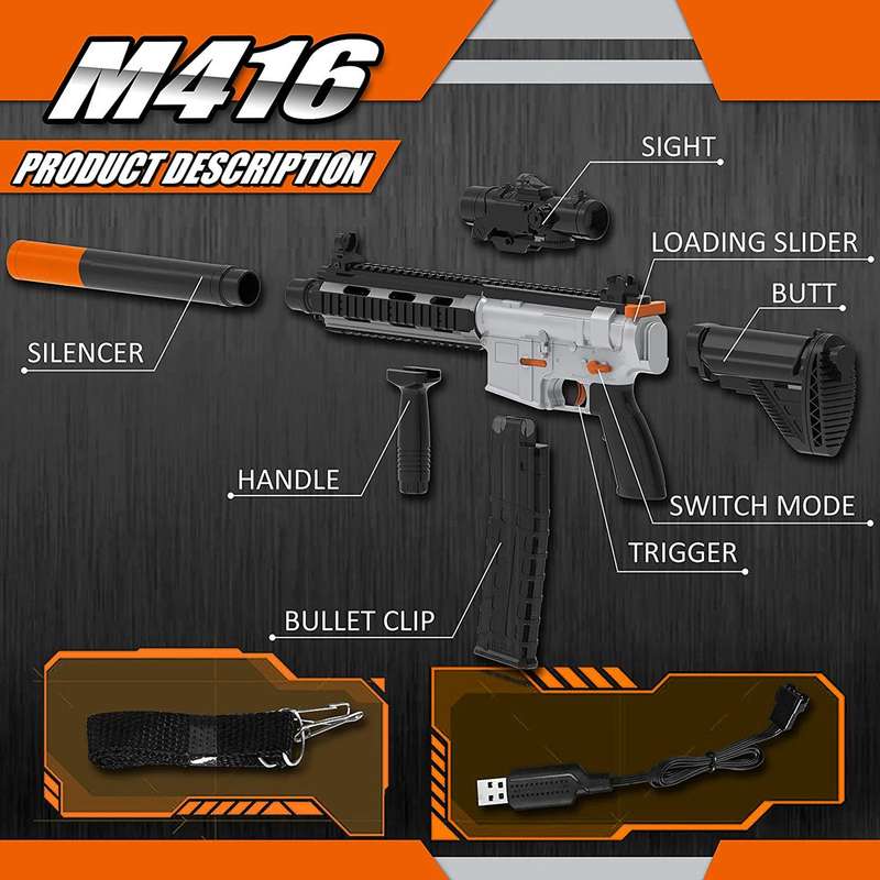 Nerfty M416 Dart Gun Blaster Kit Bundle