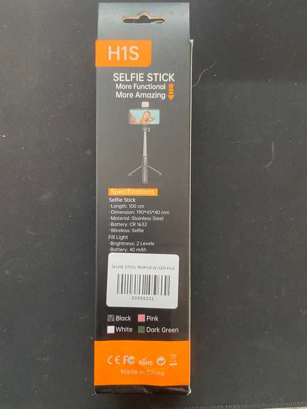 1m Selfie Stick with Light