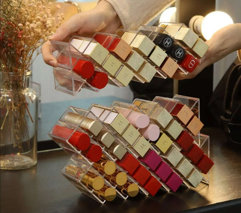 Clear Acrylic Makeup Display - Sold Individually