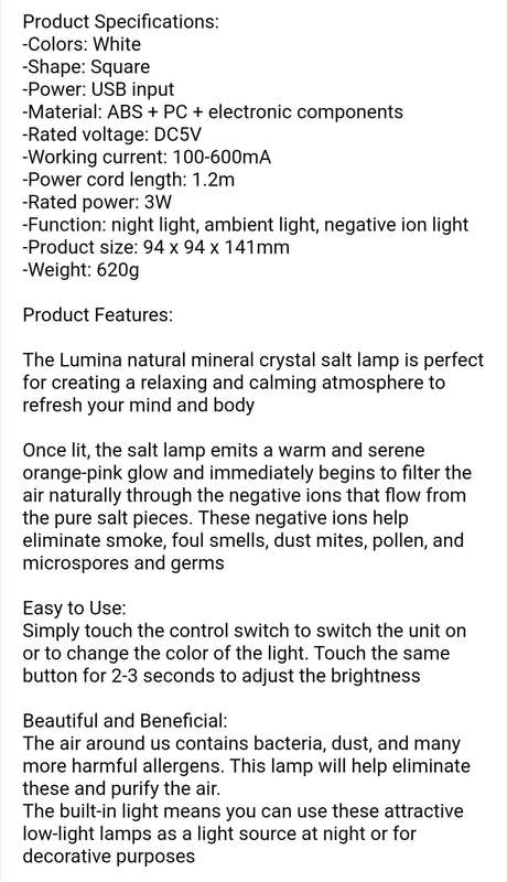Crystal Salt Lamp Box