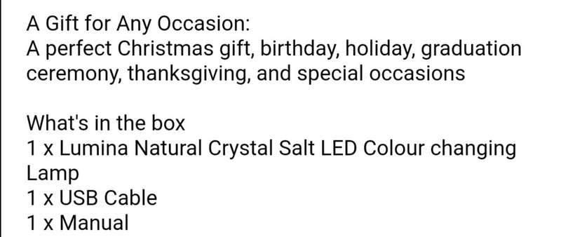 Crystal Salt Lamp Box