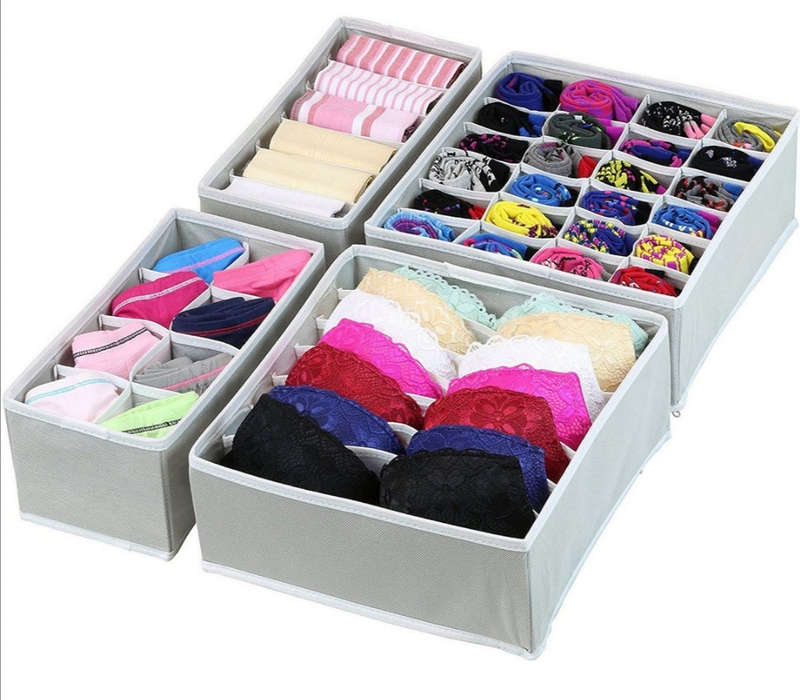 Underwear Drawer Organizer (Set of 4)  Cream