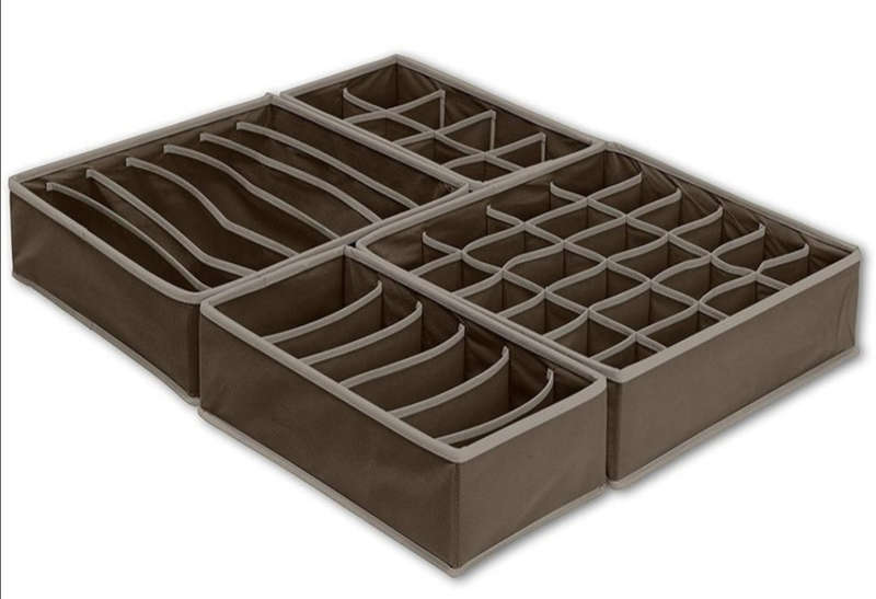 Underwear Drawer Organizer (Set of 4)  Cream
