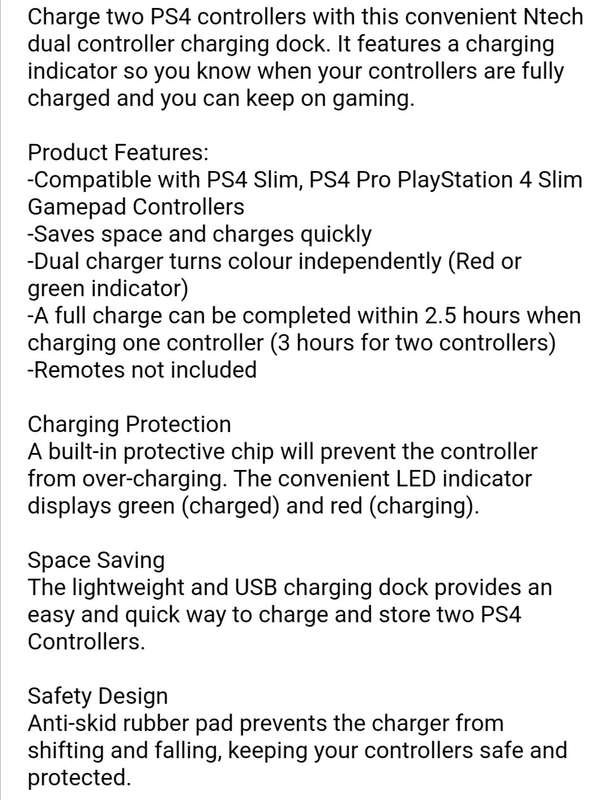 PS4 Dual Controller Wireless Charging Dock