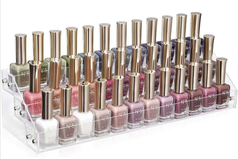 3 Tier Clear Acyrlic Nail Polish Display Rack