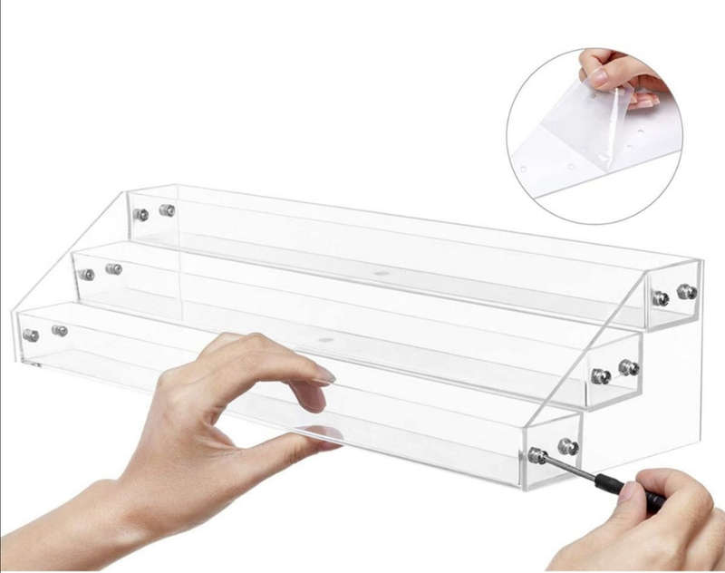 3 Tier Clear Acyrlic Nail Polish Display Rack