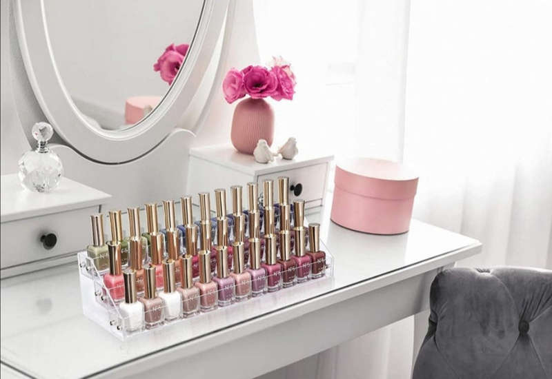 3 Tier Clear Acyrlic Nail Polish Display Rack