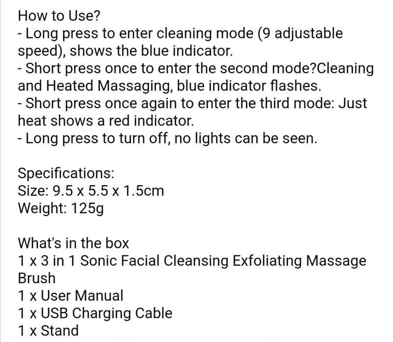 3 in 1 Facial Cleansing Brush