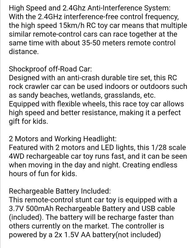 4WD 360° Rotating Remote Control