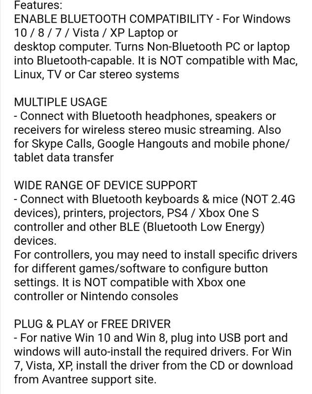 BTDG-40S Bluetooth 4.0 Adapter USB Dongle