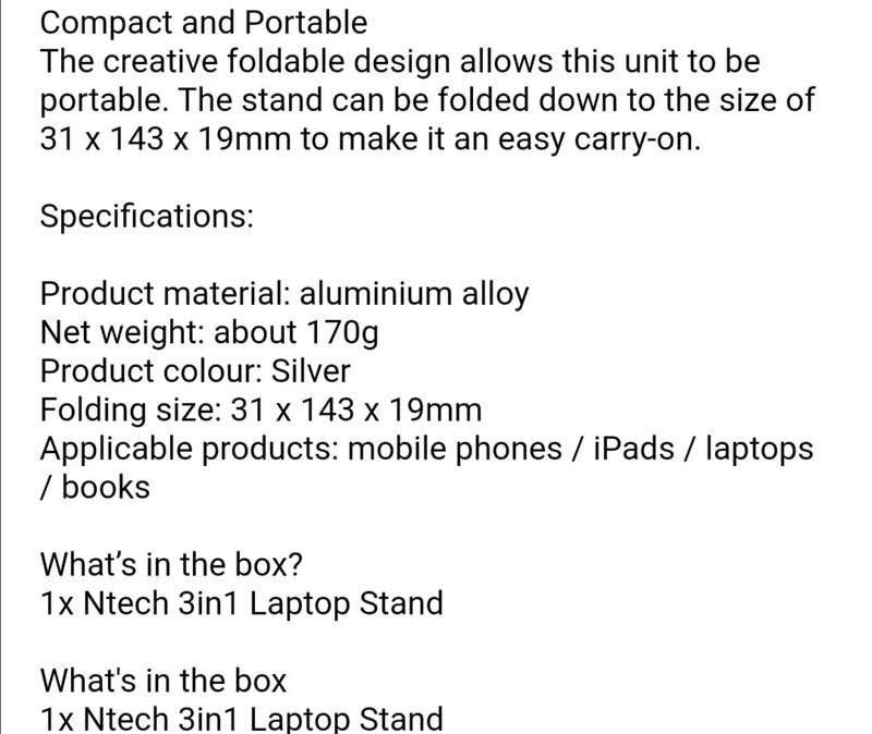 3in1 Laptop,Tablet And Phone Holder Stand