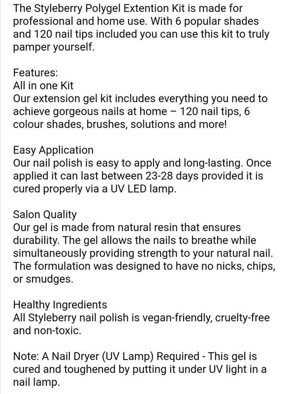 Polygel Nail Extension Kit With Tips