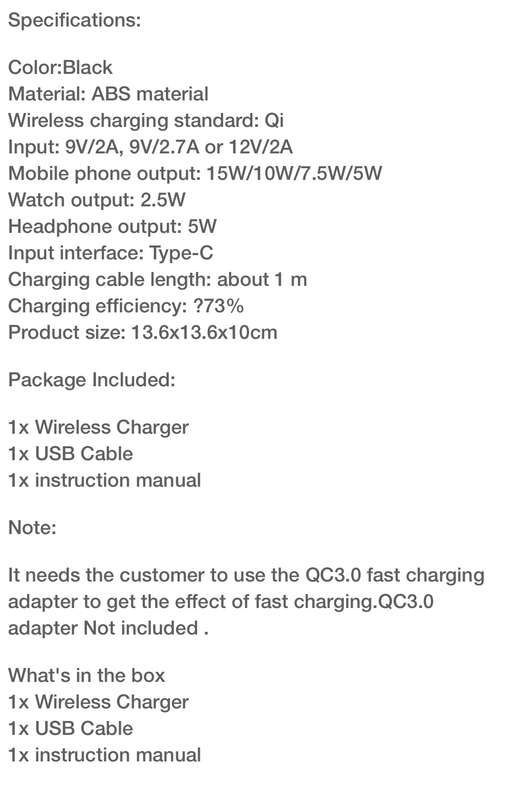 3in1 Wireless  Charging Foldable Stand