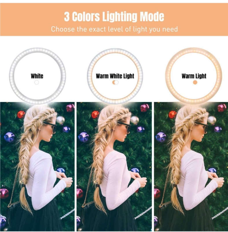Lumina Desktop 10 Selfie Ring Light With 3 Color Modes