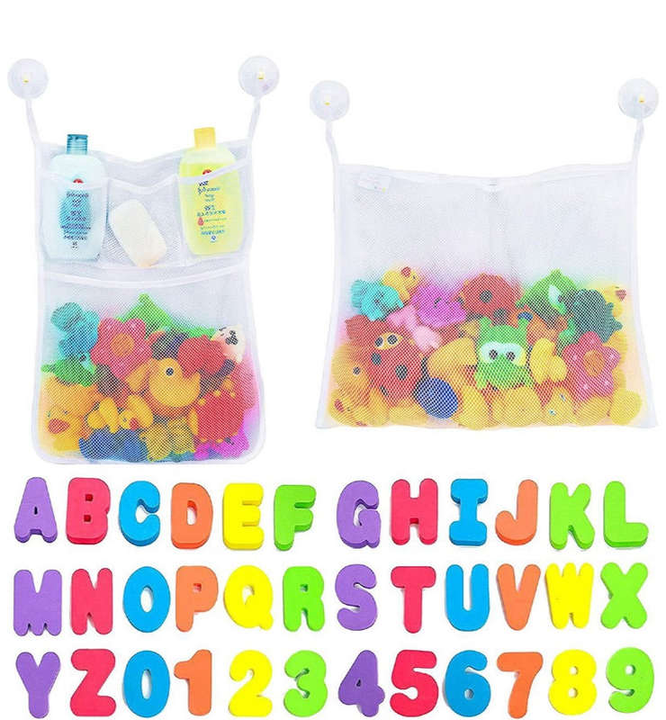 Playful Panda Bath Foam Toys and Mesh Bag Set