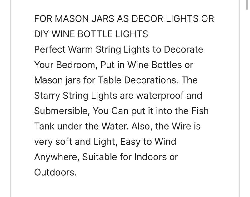 Set of 6 Lithium Battery Powered Fairy Lights
