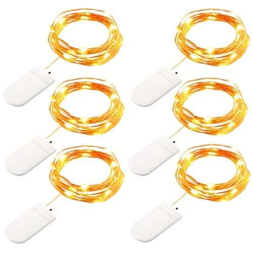 Set of 6 Lithium Battery Powered Fairy Lights
