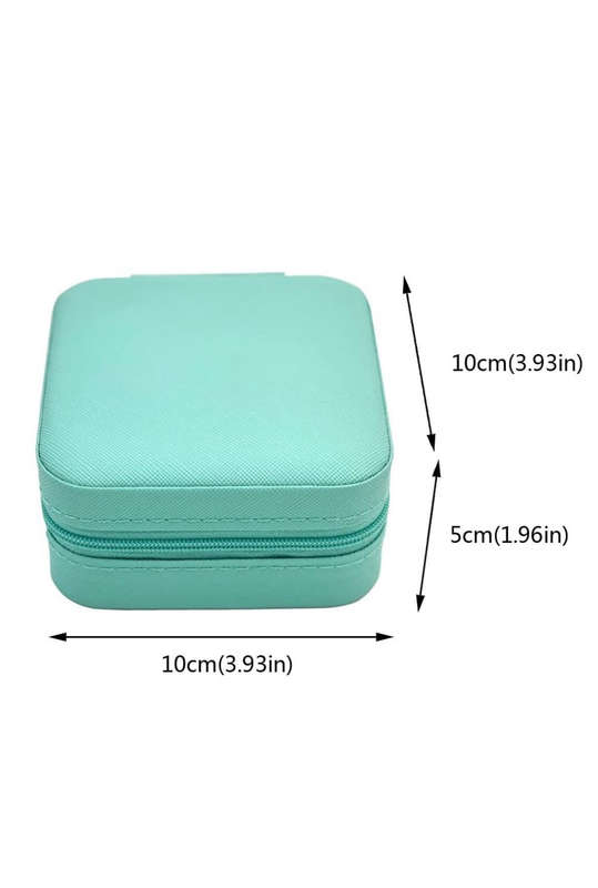 Faux Leather Double Layer Jewelry Organiser/Aqua