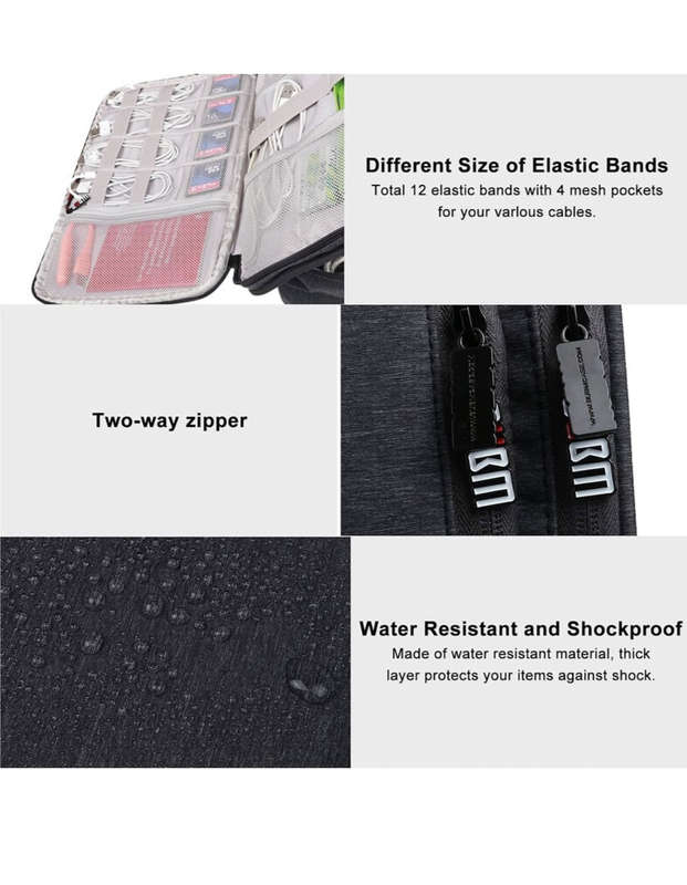 Bubm 12 Large Double Layer Waterproof Case