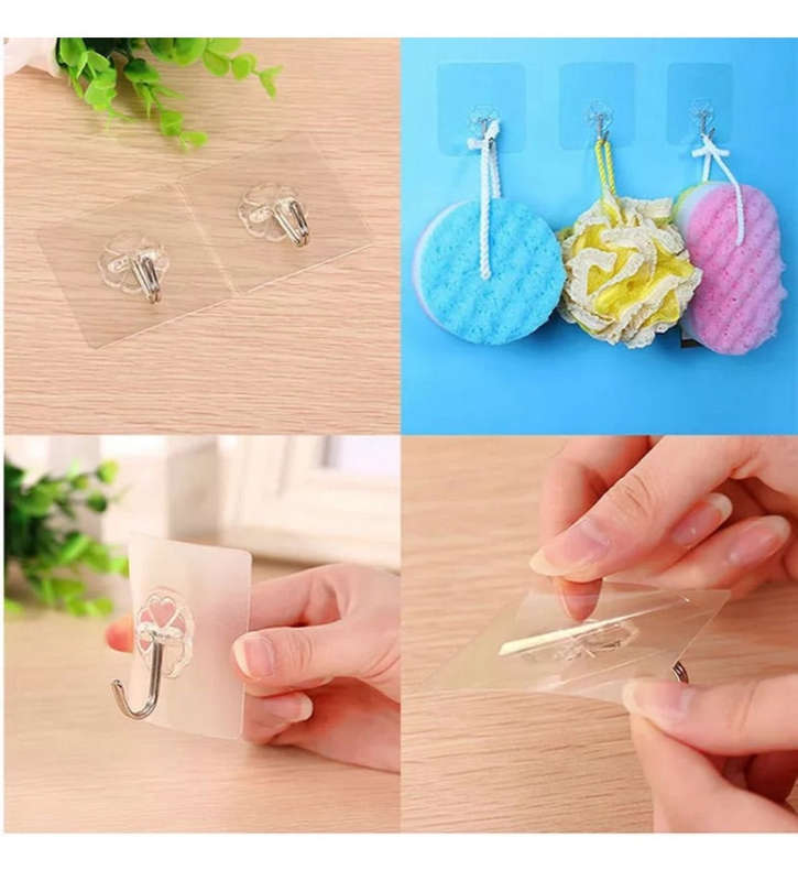 Self Adhesive Hooks Pack of 10 - Heavy Duty