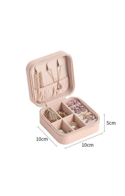 Faux Leather Double Layer Jewelry Organiser/Aqua
