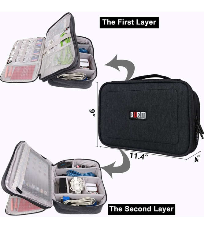 Bubm 12 Large Double Layer Waterproof Case
