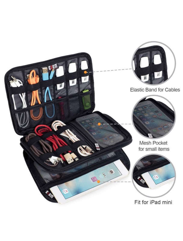 Bubm Double-Layered Electronic and Cable Organizer Case